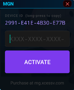 MGN Suite activation