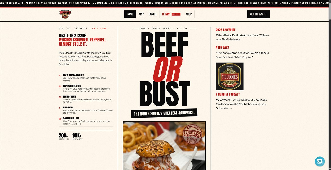 North Shore Beefs website